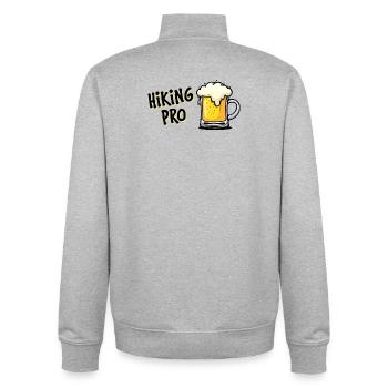 Refuelling Statement Petrol Pump Energy Electricity - Unisex Organic Zip Sweatshirt by Stanley/Stella - heather grey - Back - AI Model Male 185 light (185cm)