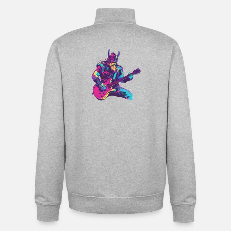Schwerer Wikinger - Unisex Organic Zip Sweatshirt von Stanley/Stella - Grau meliert