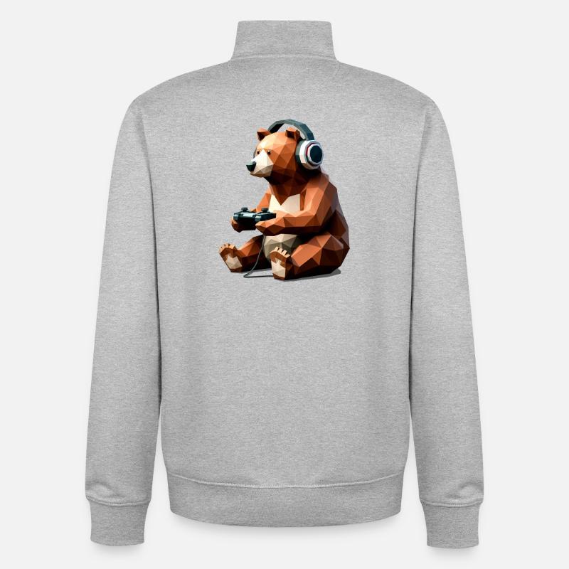 I see 5 motifs in the screenshot. I create for - Unisex Organic Zip Sweatshirt by Stanley/Stella - heather grey