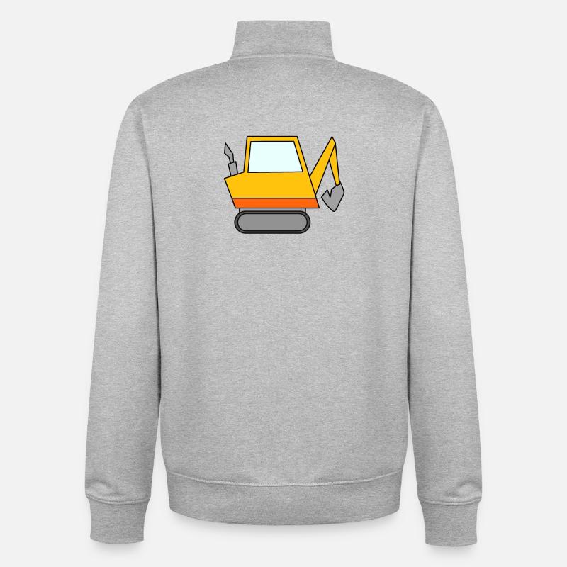 Bagger Baustelle Baggerfahrer - Unisex Organic Zip Sweatshirt von Stanley/Stella - Grau meliert