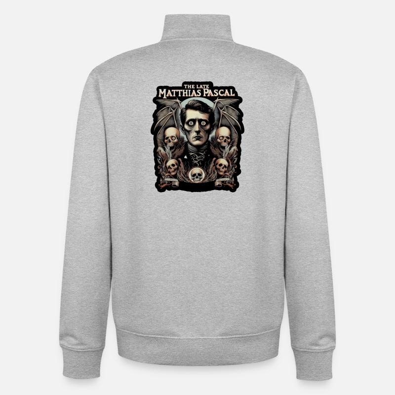 Portrait de Pascal Mortel - Sweat zippé unisexe en coton bio Stanley/Stella - gris chiné