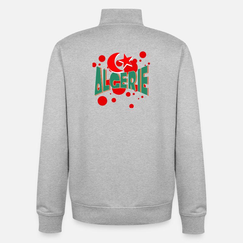 algerie 120 - Sweat zippé unisexe en coton bio Stanley/Stella - gris chiné