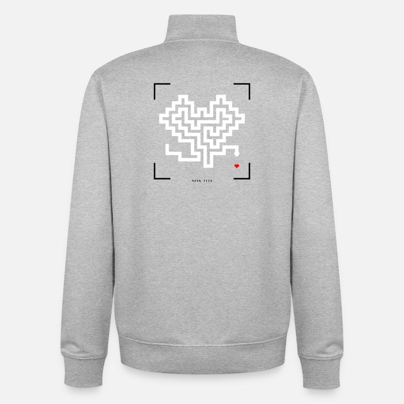 Retro-Schlange - Unisex Organic Zip Sweatshirt von Stanley/Stella - Grau meliert
