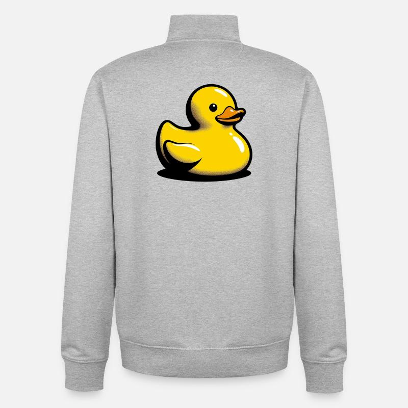 Caneton Canard Canard Canard - Sweat zippé unisexe en coton bio Stanley/Stella - gris chiné