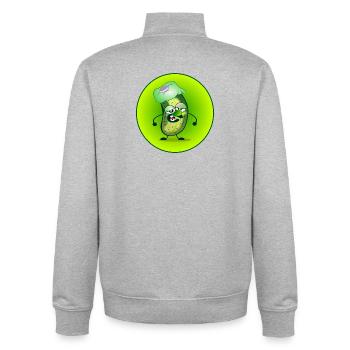 GEWÜRZGURKE - PICKLEBALL SPIELER - KOPFSCHMERZEN - Unisex Organic Zip Sweatshirt von Stanley/Stella - Grau meliert - Hinten - AI Model Male 185 light (185cm)