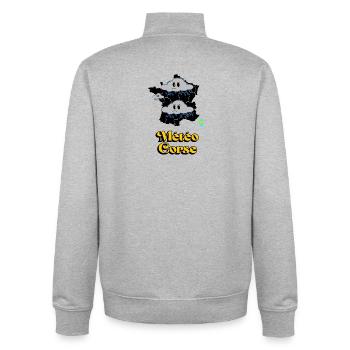 Wetter Korsika - Unisex Organic Zip Sweatshirt von Stanley/Stella - Grau meliert - Hinten - AI Model Male 185 light (185cm)