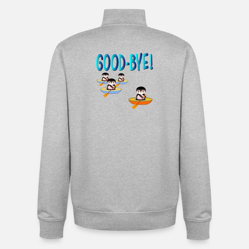 GODD-BYE ABSCHIED - Unisex Organic Zip Sweatshirt von Stanley/Stella - Grau meliert