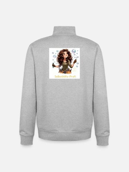 Selbsthilfe-Profi 1.0 - Unisex Organic Zip Sweatshirt von Stanley/Stella - Grau meliert