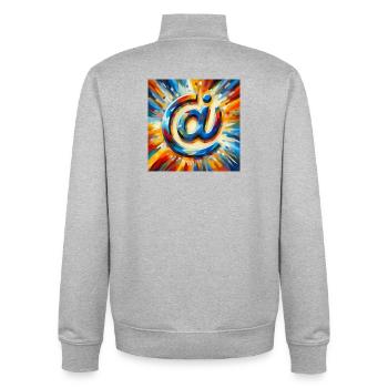 Symbol 8 - Unisex Organic Zip Sweatshirt von Stanley/Stella - Grau meliert - Hinten - AI Model Male 185 light (185cm)