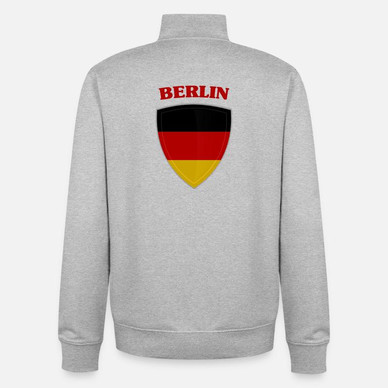 Berlin - Sweat zippé unisexe en coton bio Stanley/Stella - gris chiné