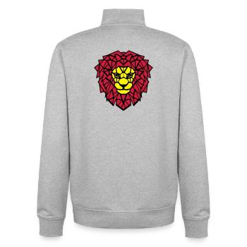 Loewe big cat - Unisex Organic Zip Sweatshirt by Stanley/Stella - heather grey - Back - AI Model Male 185 light (185cm)