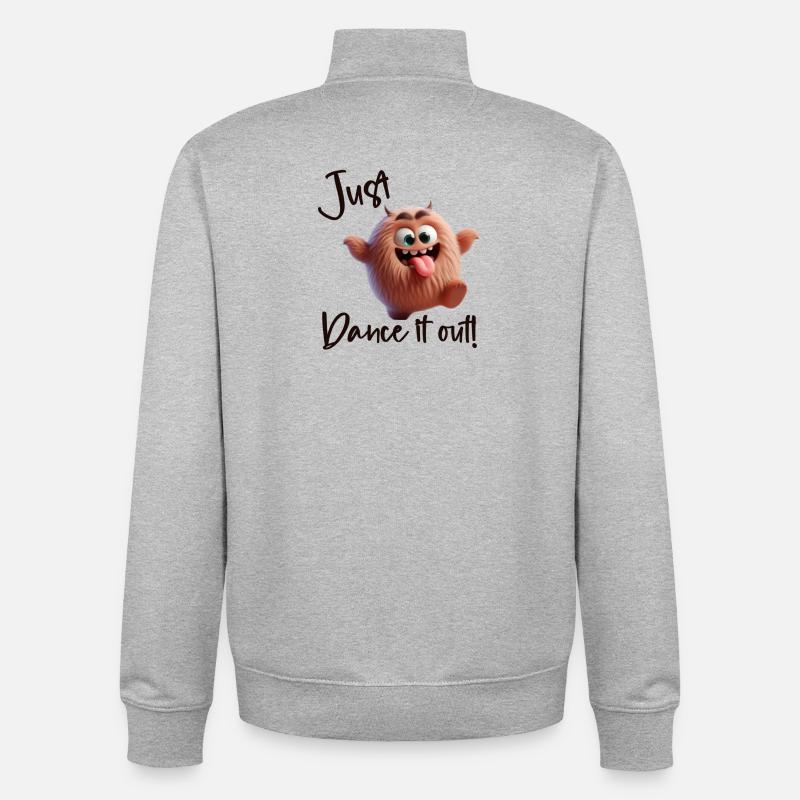 Tanzen Sie es einfach aus! - Unisex Organic Zip Sweatshirt von Stanley/Stella - Grau meliert