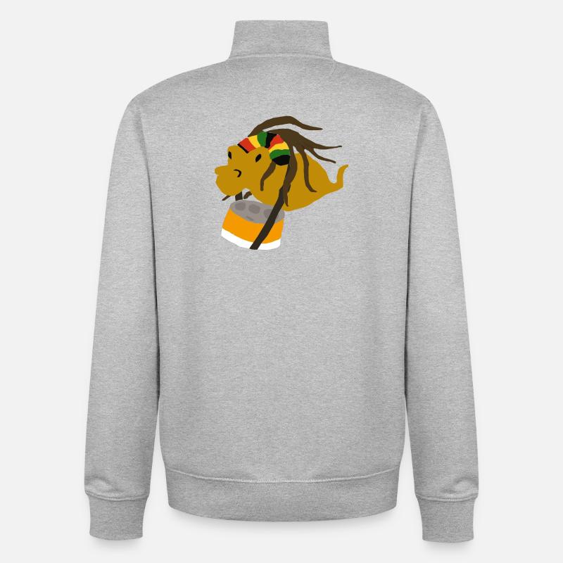 Calypsosquid - Sweat zippé unisexe en coton bio Stanley/Stella - gris chiné