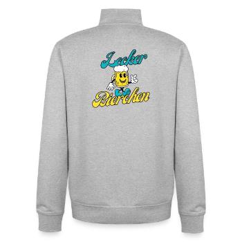Delicious beer - Unisex Organic Zip Sweatshirt by Stanley/Stella - heather grey - Back - AI Model Male 185 light (185cm)