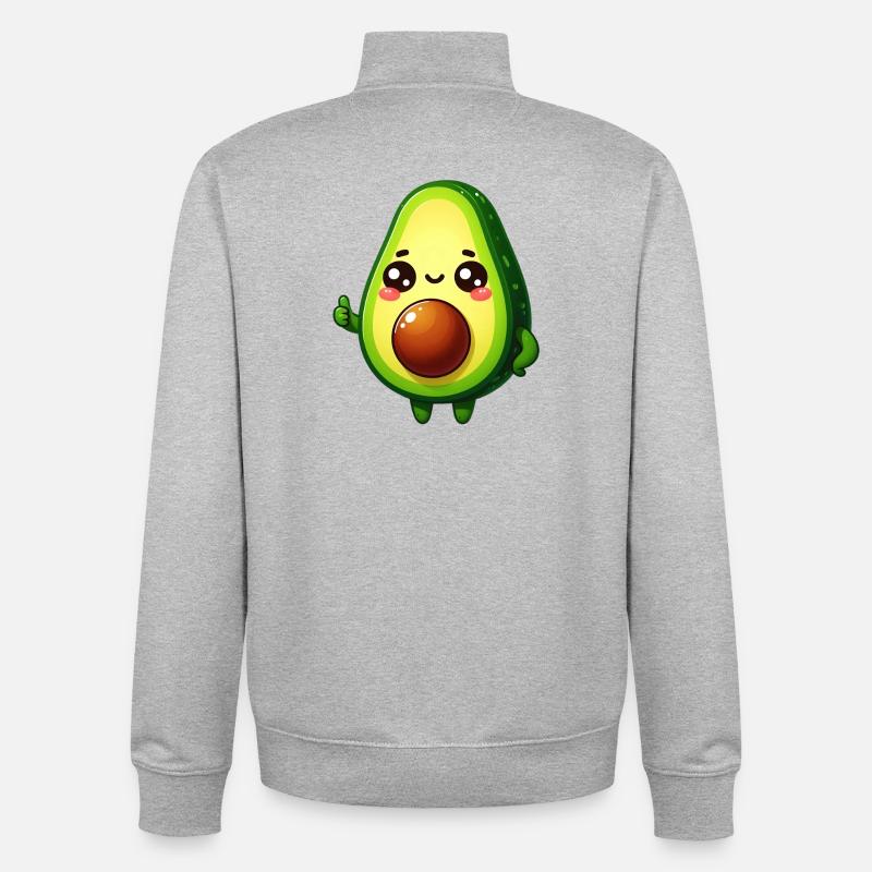 Avocado - Unisex Organic Zip Sweatshirt von Stanley/Stella - Grau meliert