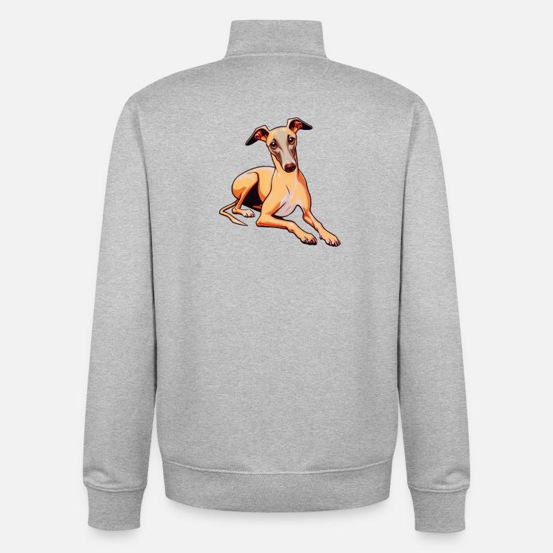 Whippet - Sweat zippé unisexe en coton bio Stanley/Stella - gris chiné
