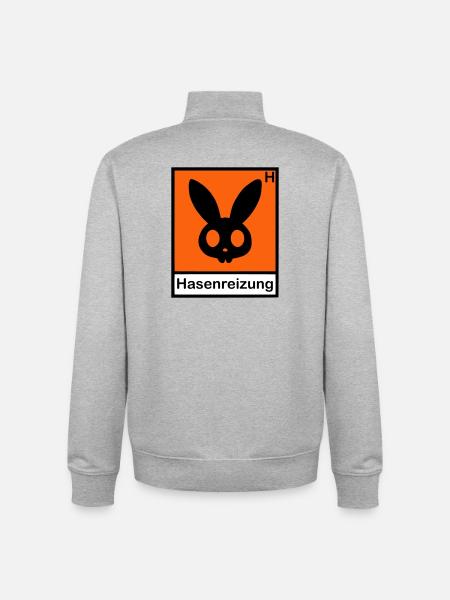 Hasenreizung - Unisex Organic Zip Sweatshirt von Stanley/Stella - Grau meliert