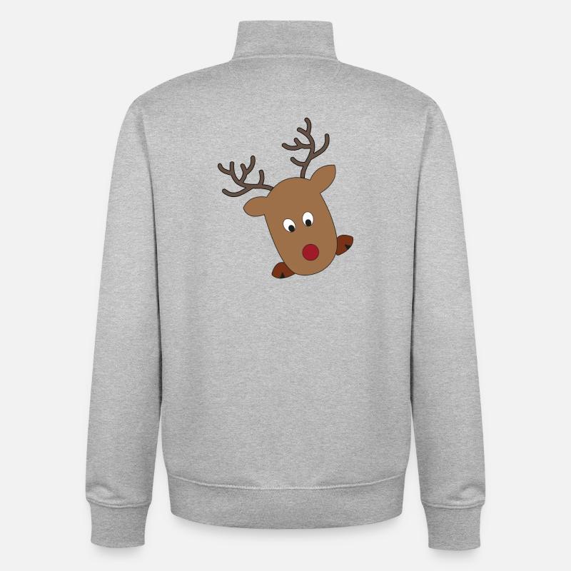 Christmas - Unisex Organic Zip Sweatshirt by Stanley/Stella - heather grey
