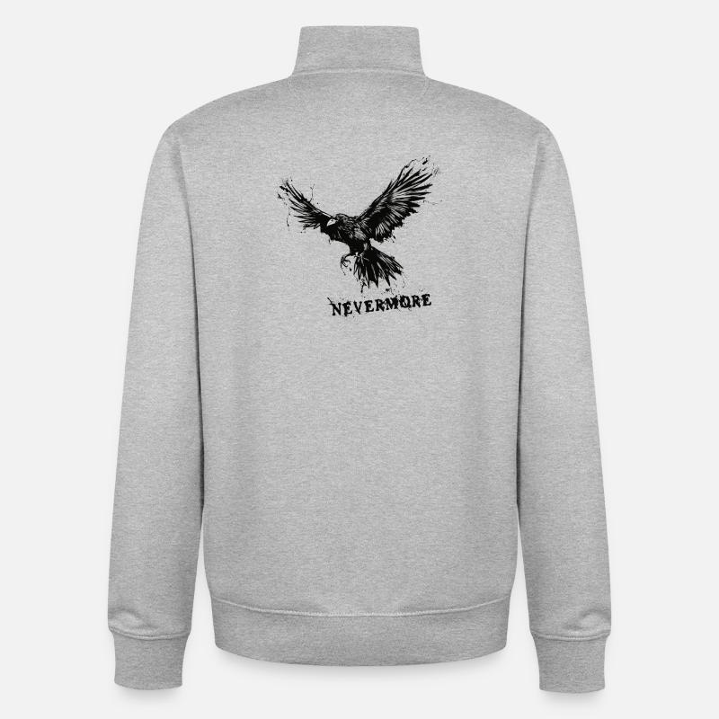 Plus jamais - Sweat zippé unisexe en coton bio Stanley/Stella - gris chiné