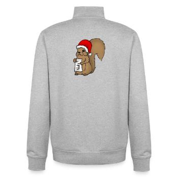 Weihnatchtshörnchen - Unisex Organic Zip Sweatshirt von Stanley/Stella - Grau meliert - Hinten - AI Model Male 185 light (185cm)