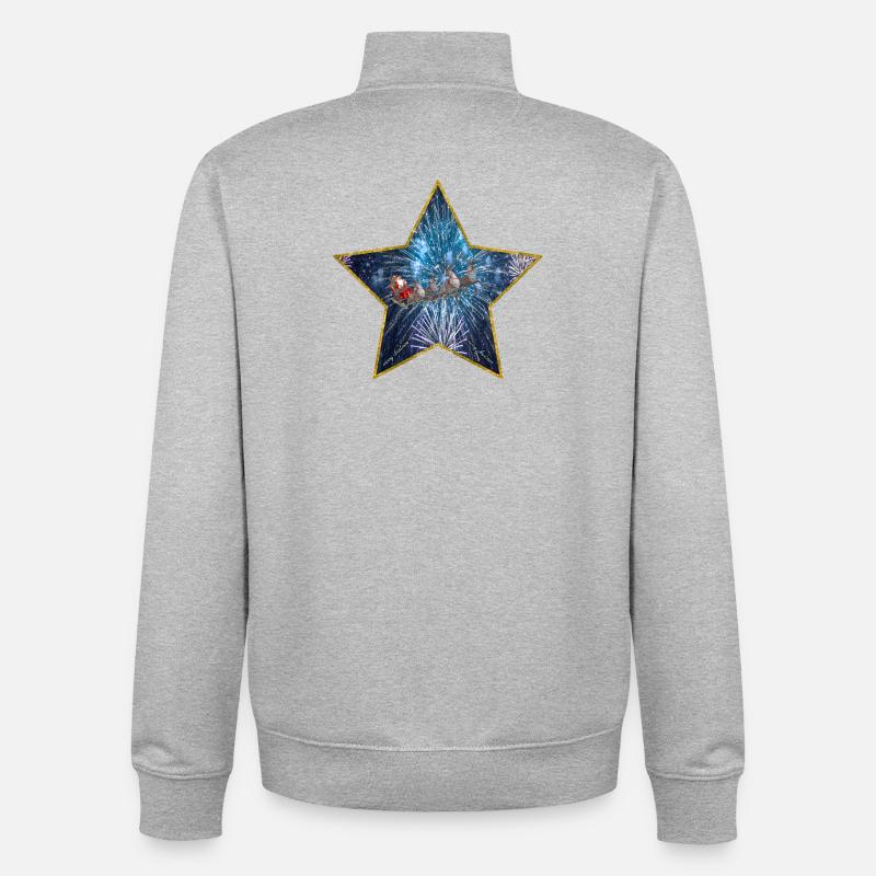 Joyeux Noël Version 3 - Sweat zippé unisexe en coton bio Stanley/Stella - gris chiné