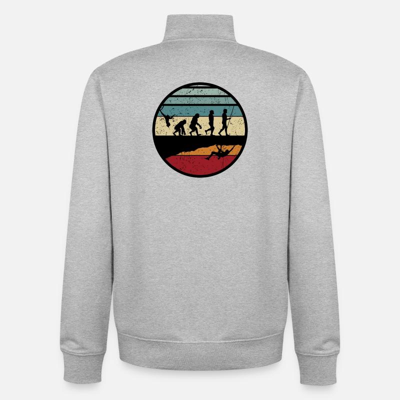 Sunset Evolution Journey - Unisex Organic Zip Sweatshirt by Stanley/Stella - heather grey