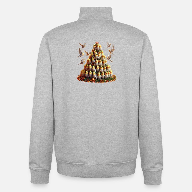 Weihnachtsbaum (02) - Unisex Organic Zip Sweatshirt von Stanley/Stella - Grau meliert
