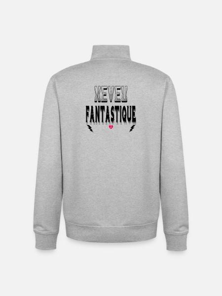 Neveu Fantastique - Sweat zippé unisexe en coton bio Stanley/Stella - gris chiné