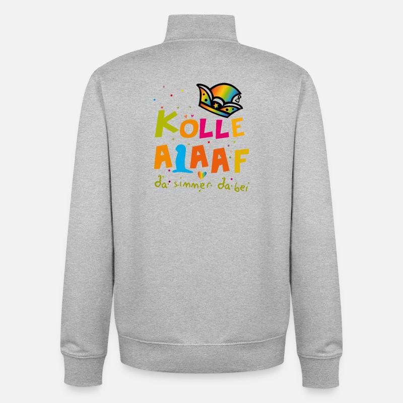 Carnaval d’Alaaf - Sweat zippé unisexe en coton bio Stanley/Stella - gris chiné