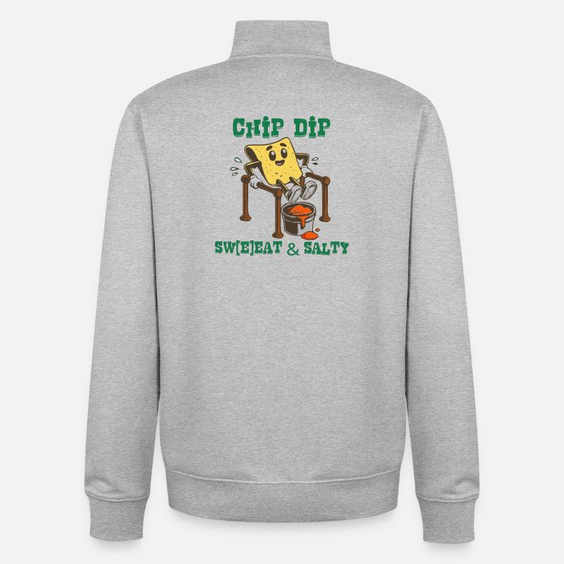 ChipsDip - Unisex Organic Zip Sweatshirt von Stanley/Stella - Grau meliert