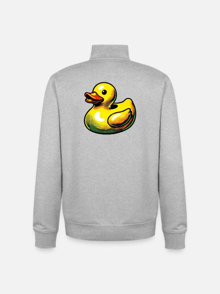 Duckling Duck Duck Duck - Unisex Organic Zip Sweatshirt by Stanley/Stella - heather grey