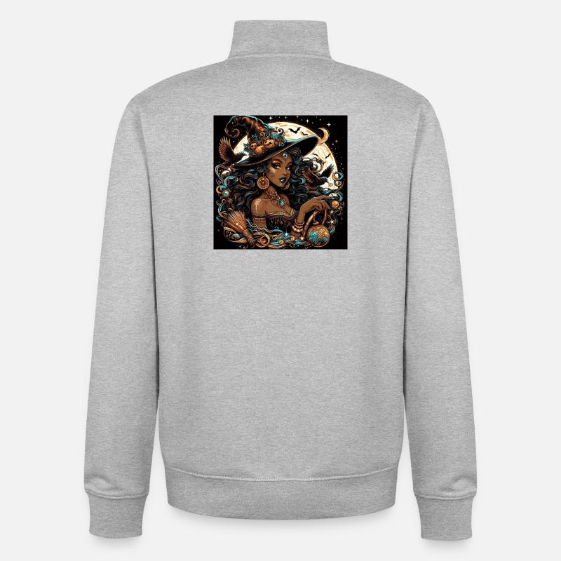 Exotic Witch - Unisex Organic Zip Sweatshirt by Stanley/Stella - heather grey
