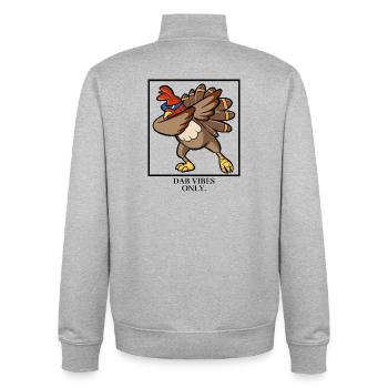 Dab Vibes Only. - Unisex Organic Zip Sweatshirt by Stanley/Stella - heather grey - Back - AI Model Male 185 light (185cm)