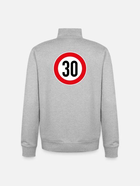 30 Anniversaire - Sweat zippé unisexe en coton bio Stanley/Stella - gris chiné