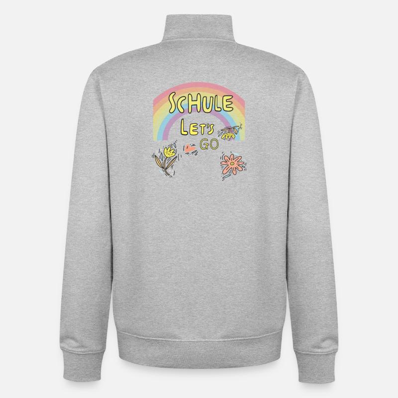 Schule Einschulung - Unisex Organic Zip Sweatshirt von Stanley/Stella - Grau meliert