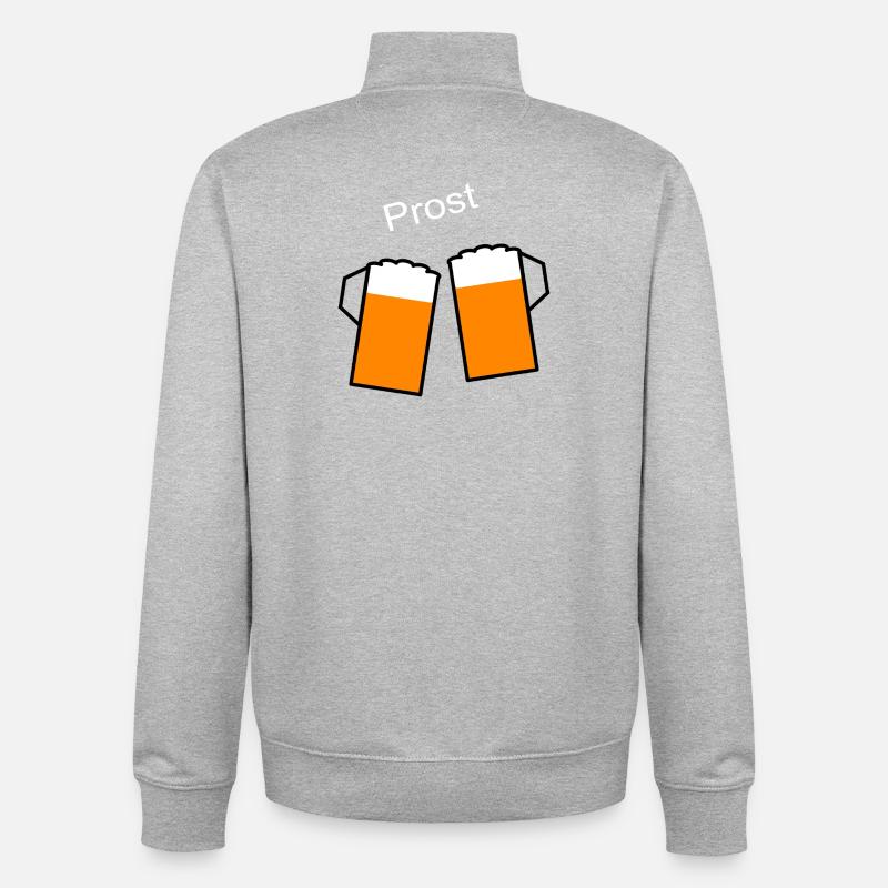 Biergläser Prost Bierglas - Unisex Organic Zip Sweatshirt von Stanley/Stella - Grau meliert