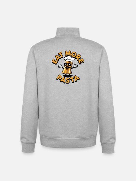 Eat more Pasta Shirt - Unisex Organic Zip Sweatshirt von Stanley/Stella - Grau meliert