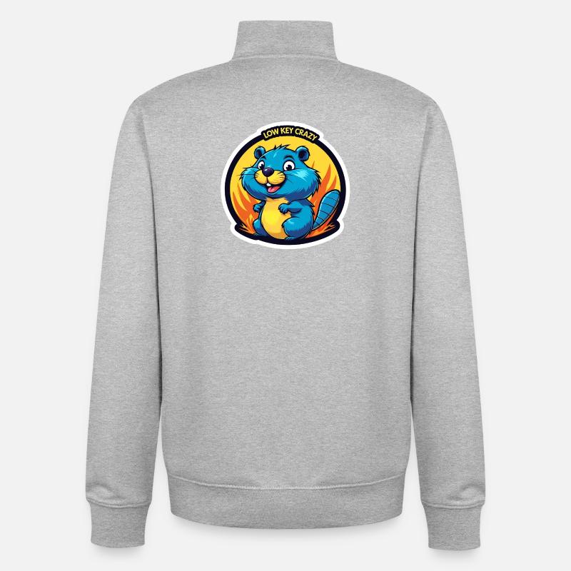Low Key Crazy Bieber - Unisex Organic Zip Sweatshirt von Stanley/Stella - Grau meliert