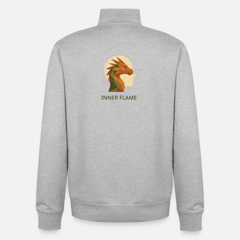 Inner Flame – Das Feuer in dir - Unisex Organic Zip Sweatshirt von Stanley/Stella - Grau meliert