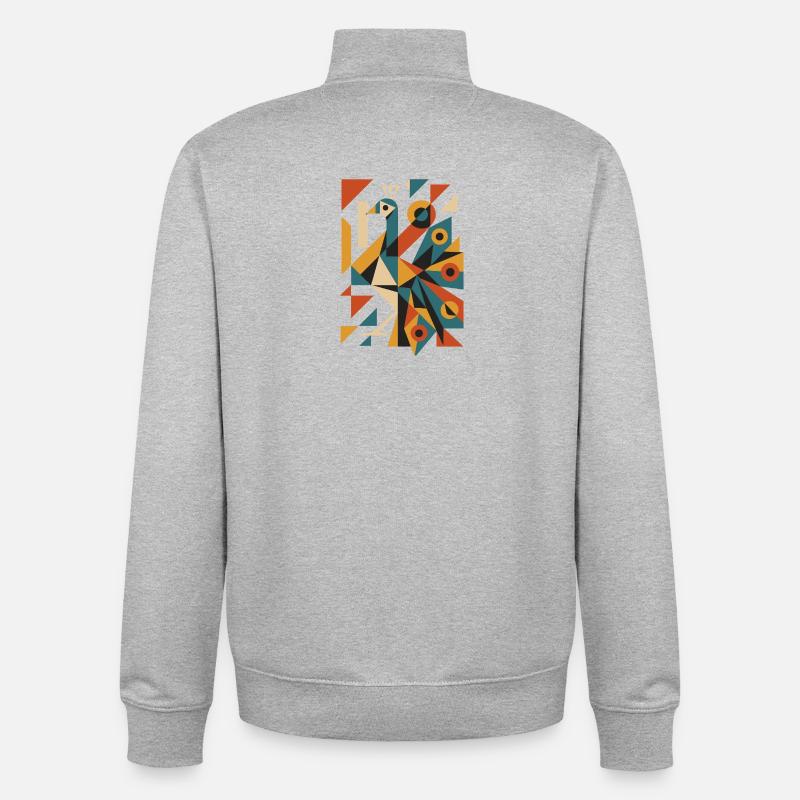 Pride in forms - Unisex Organic Zip Sweatshirt by Stanley/Stella - heather grey