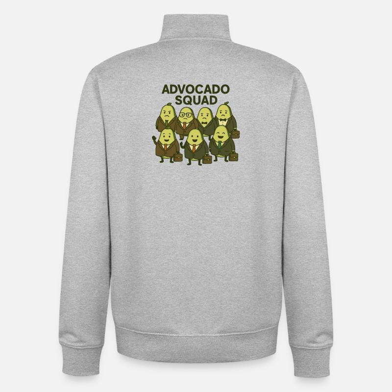 Avocado Squad – Anwälte mit Biss - Unisex Organic Zip Sweatshirt von Stanley/Stella - Grau meliert