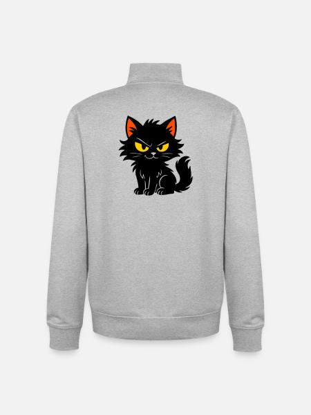 Chaton doux - Sweat zippé unisexe en coton bio Stanley/Stella - gris chiné