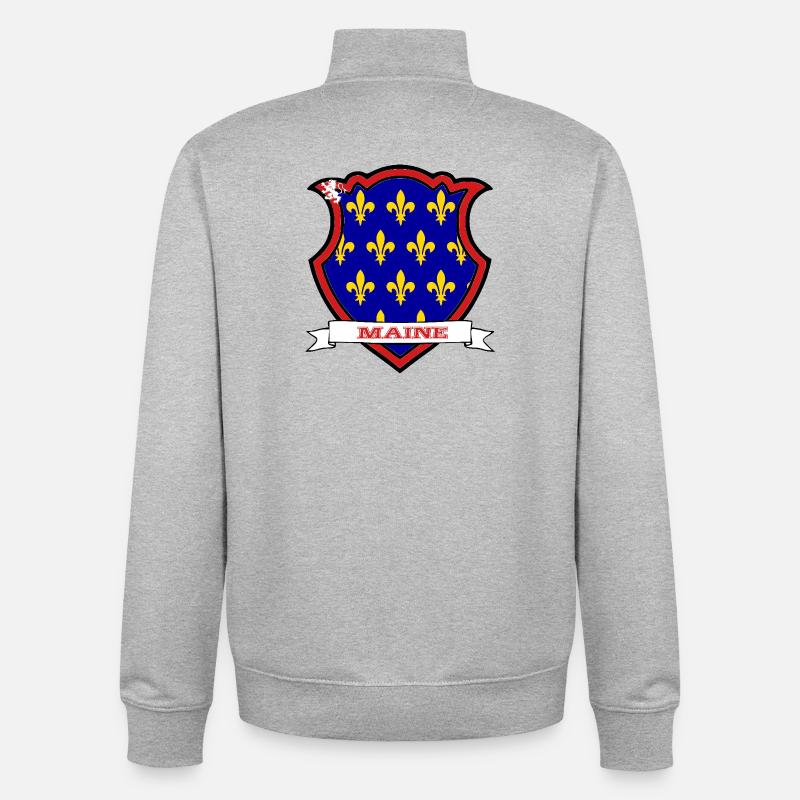 Maine - Unisex Organic Zip Sweatshirt von Stanley/Stella - Grau meliert
