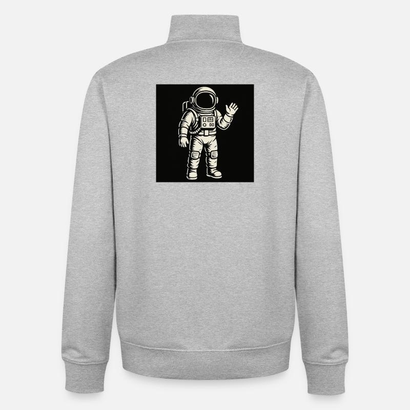 Copain de l’espace - Sweat zippé unisexe en coton bio Stanley/Stella - gris chiné