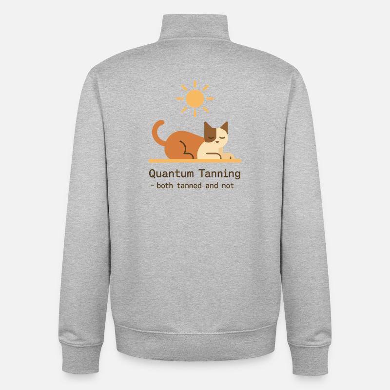 Quantum Tanning - Unisex Organic Zip Sweatshirt by Stanley/Stella - heather grey