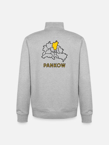 PANKOW, a district of Berlin - Unisex Organic Zip Sweatshirt by Stanley/Stella - heather grey
