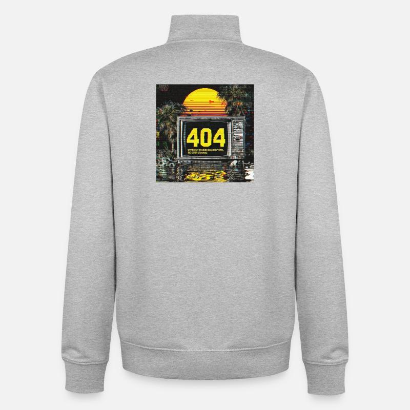 Error 404 – Motivation not found - Unisex Organic Zip Sweatshirt von Stanley/Stella - Grau meliert