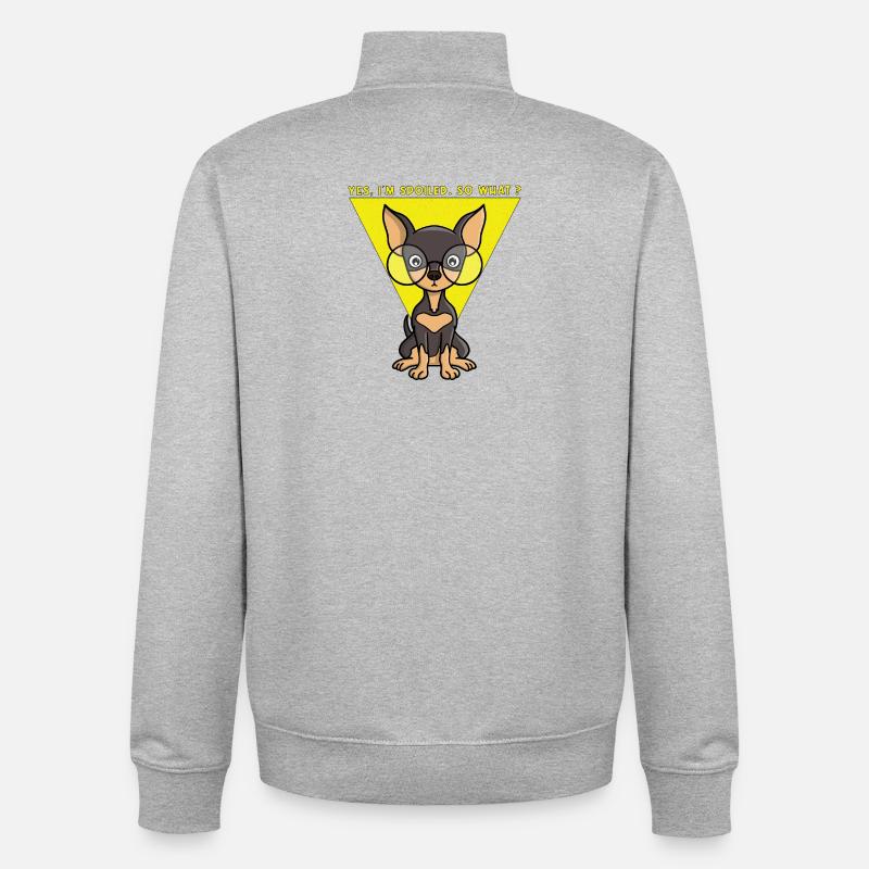 Yes, I'm spoiled. So what? - Sweat zippé unisexe en coton bio Stanley/Stella - gris chiné