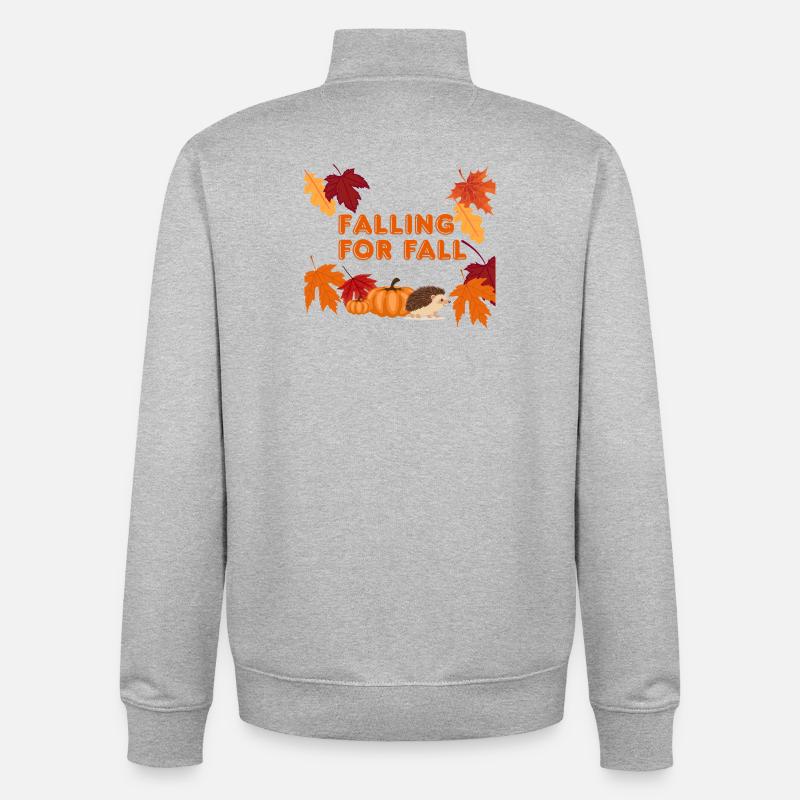 Falling Fall - Unisex Organic Zip Sweatshirt von Stanley/Stella - Grau meliert