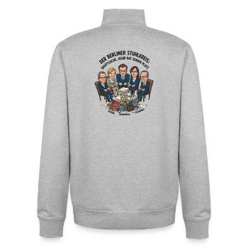 The Berlin Chair Circle - Unisex Organic Zip Sweatshirt by Stanley/Stella - heather grey - Back - AI Model Male 185 light (185cm)